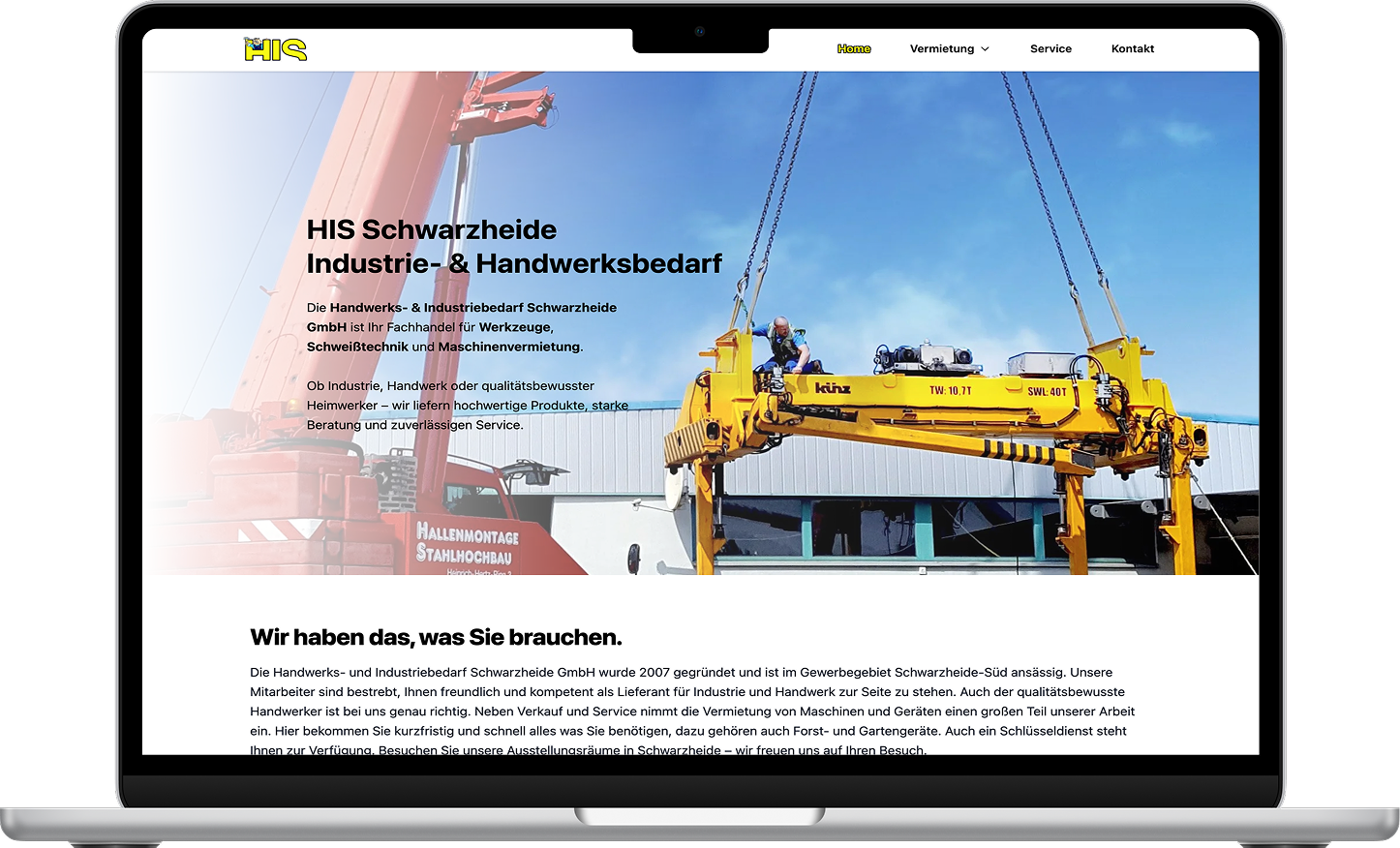 HIS Website Relaunch Screenshot